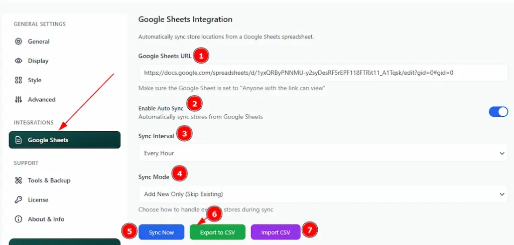 Google Sheets Tab