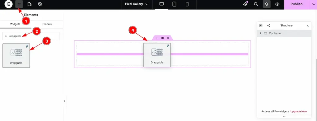 Insert draggable widget - BdThemes