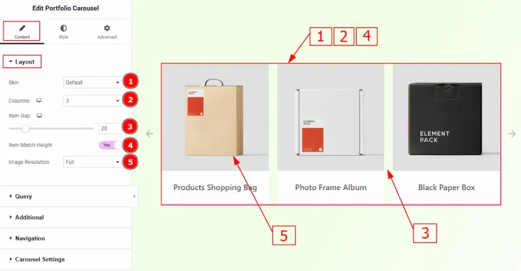 Layout Section