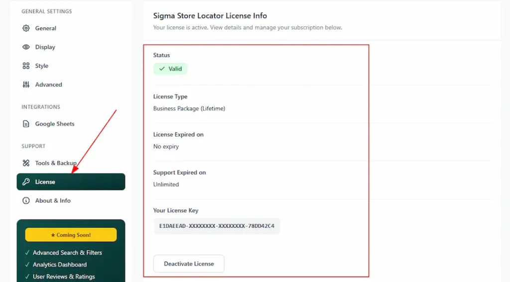 License Tab - BdThemes