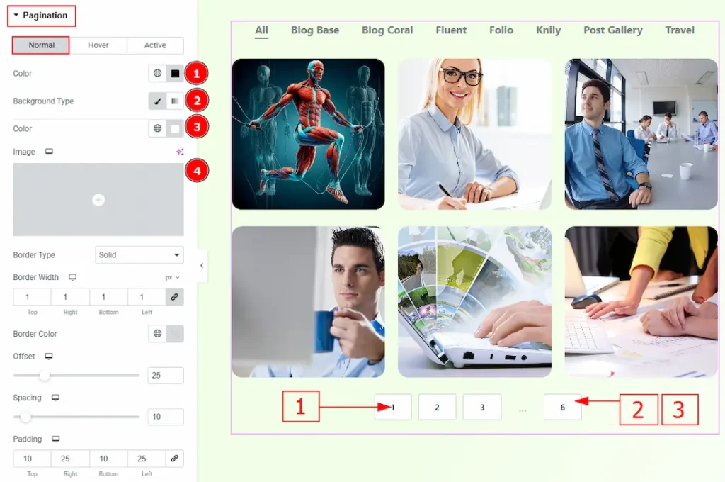 Pagination Section