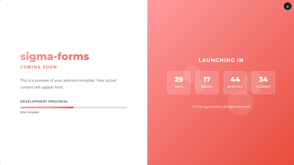Bold & Colorful -  Best Coming Soon Page Templates for WordPress