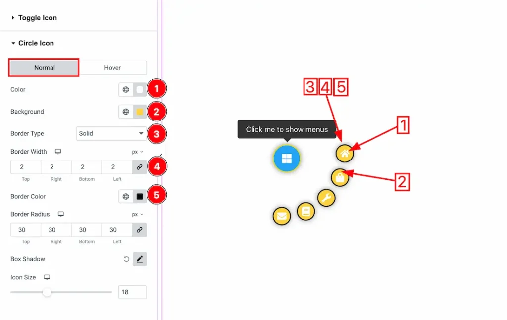 Circle Icon Section
