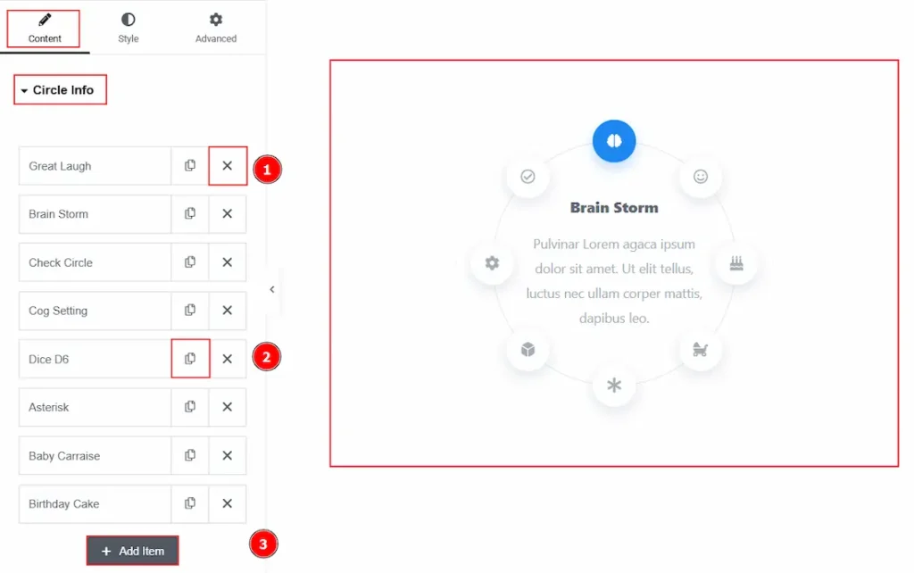 Circle Info Section