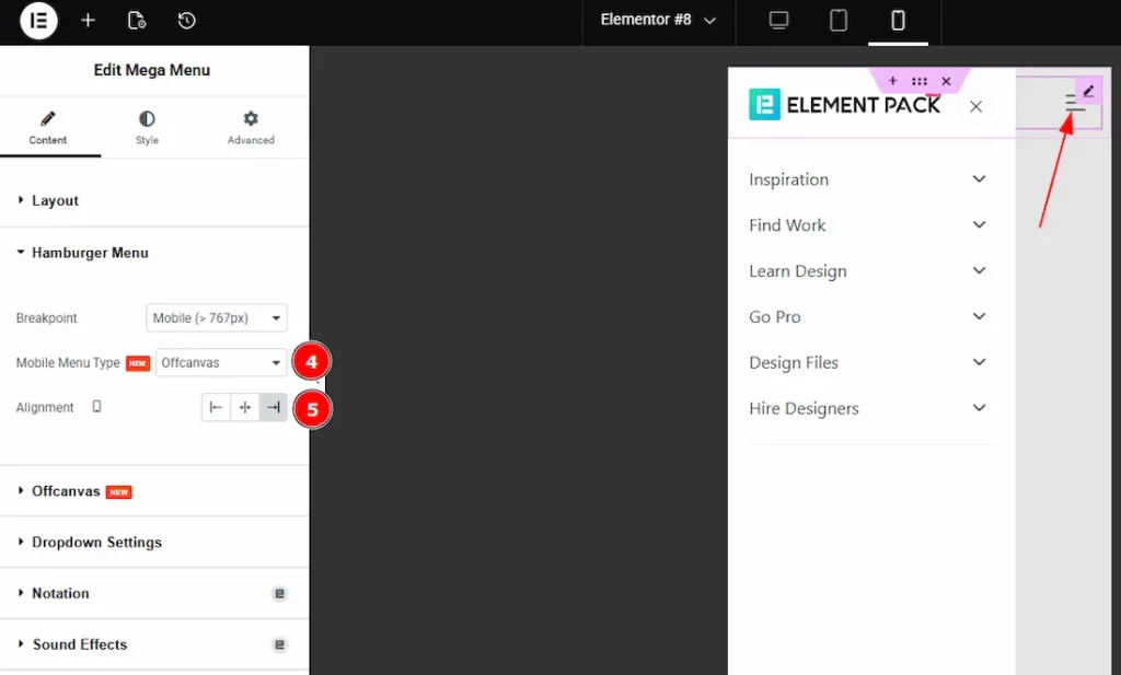 Content Hamburger Menu 02 - BdThemes