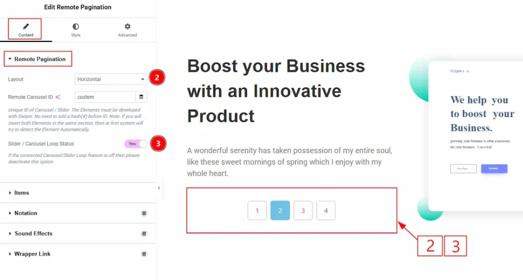 Remote Pagination Section