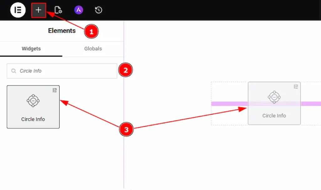 Inserting The Circle Info Widget