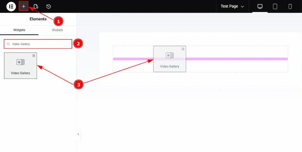 Inserting The Video Gallery Widget