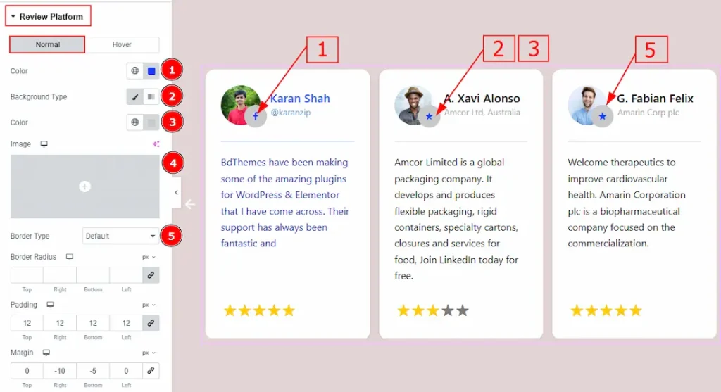Review Platform Section