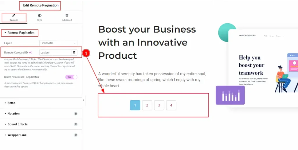 Set CSS ID for the Widget