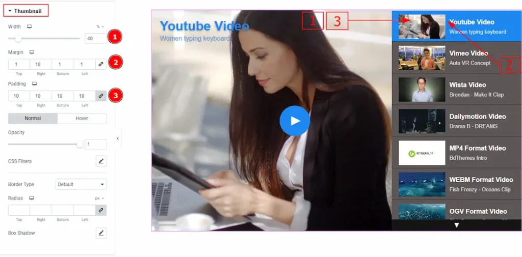 Thumbnail Section