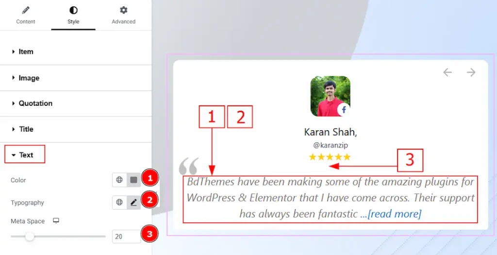 Text Section
