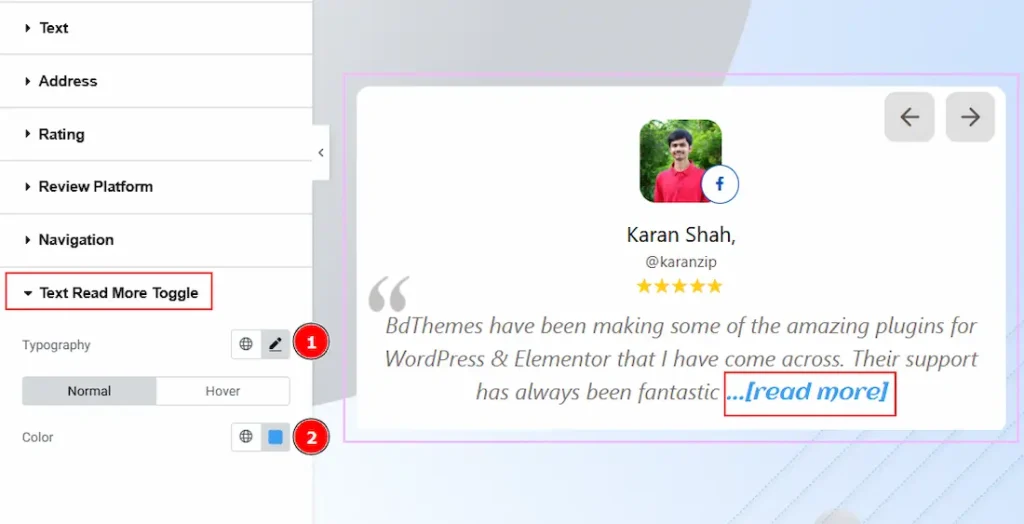 Text Read More Toggle Section