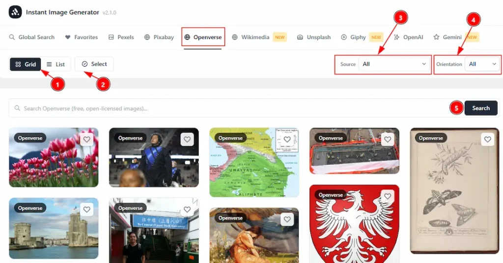 Openverse Tab