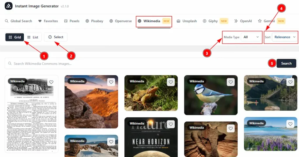 Wikimedia Tab