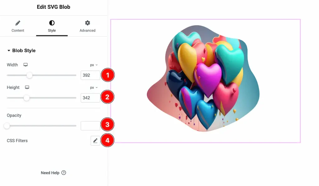 Blob Style Section