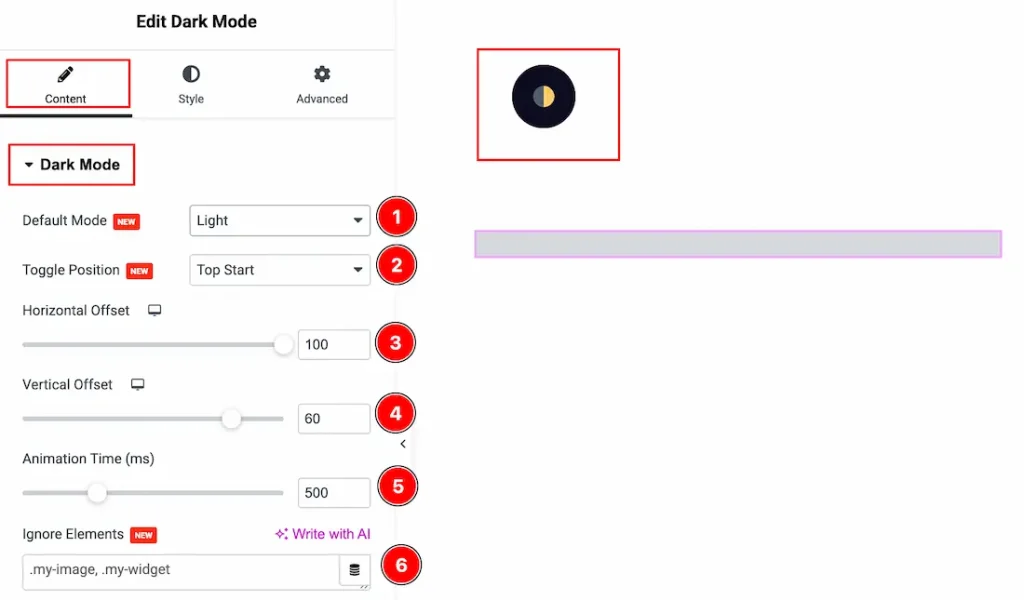 Dark Mode Section