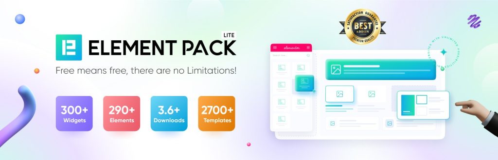 Promotional graphic for Element Pack Lite