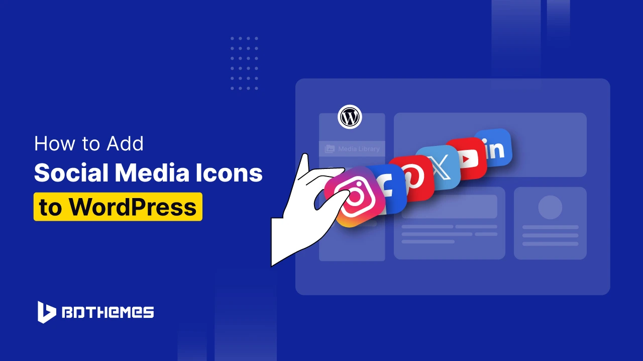 how to add social media icons to wordpress