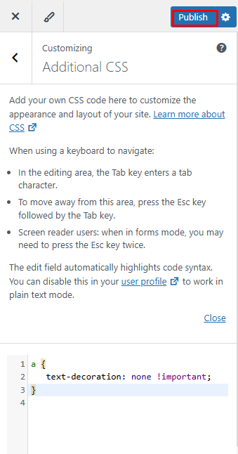Elementor remove link underline