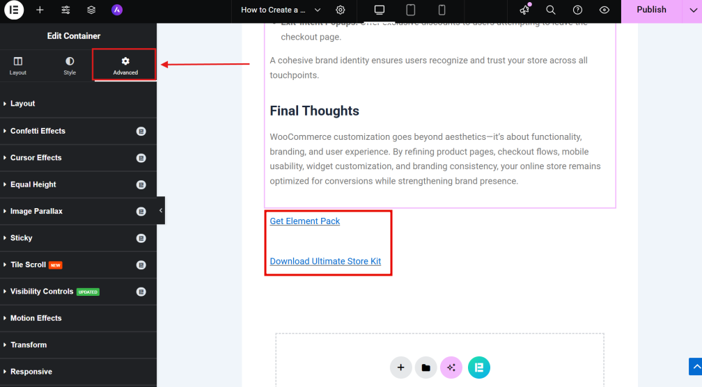 remove underline links WordPress