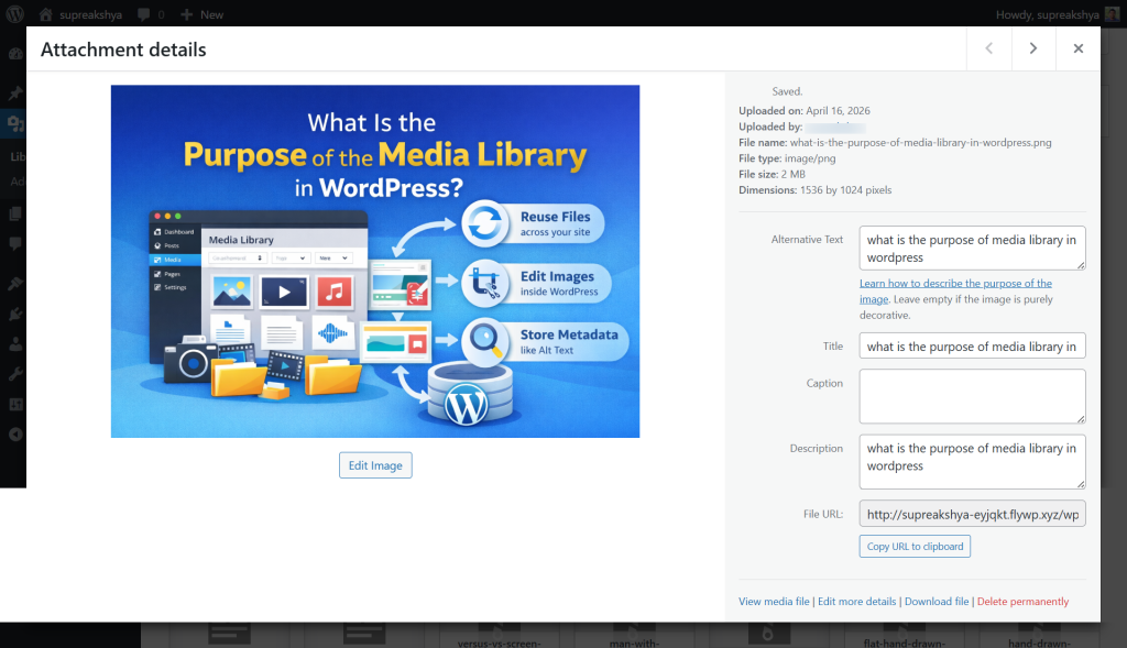 Media Library purpose in WordPress