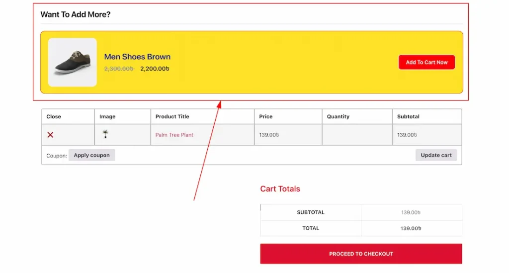 Final Preview of Cart Cross-Sell Feature